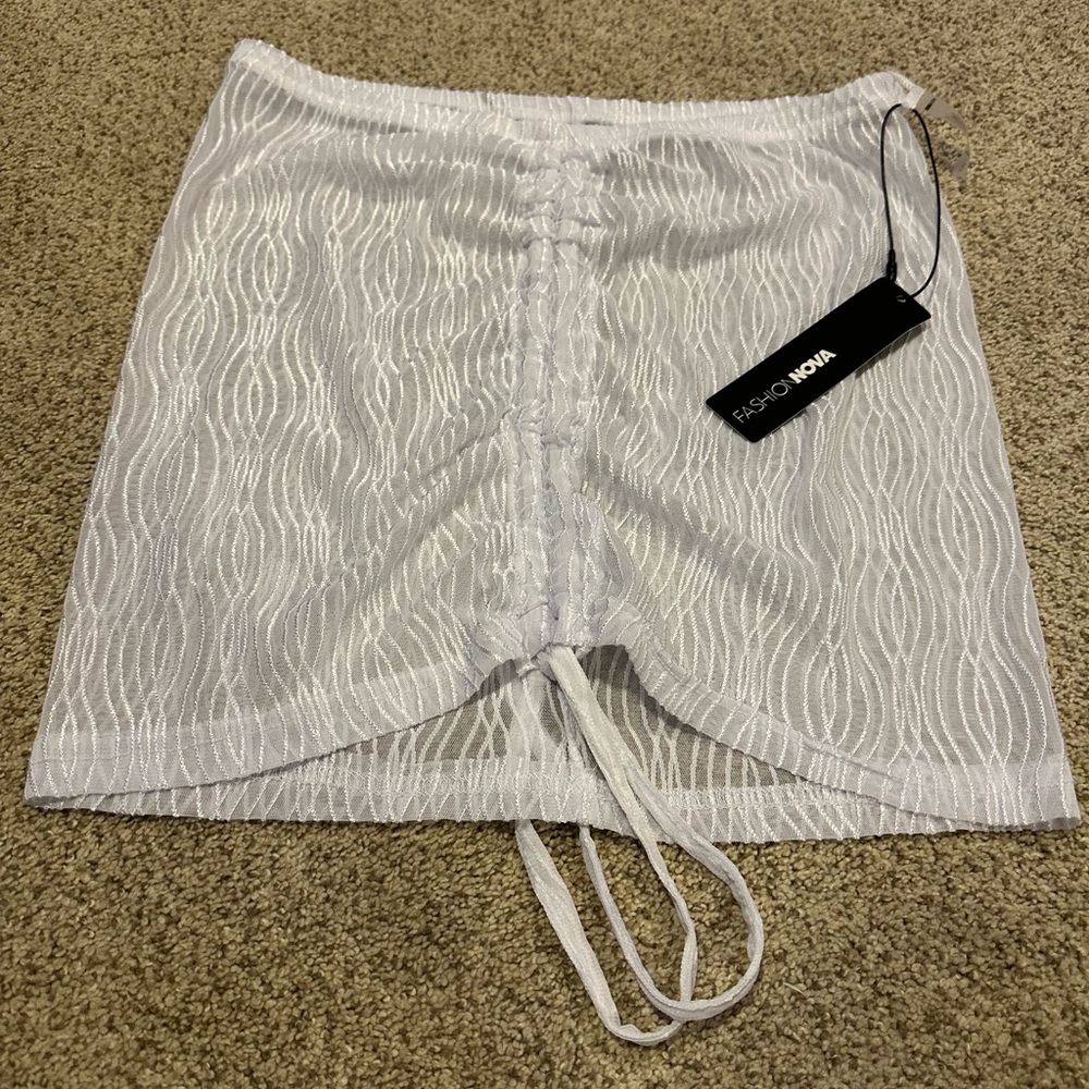 White Textured cover up by Fashion Nova